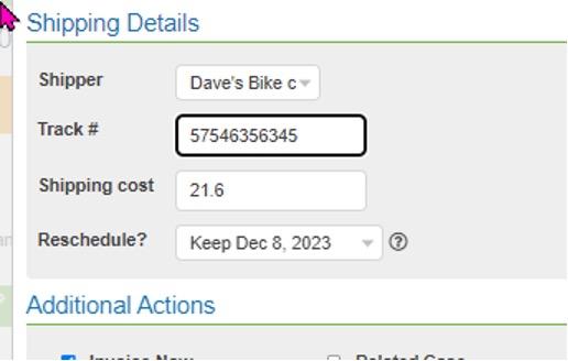 Labnext shipping details view